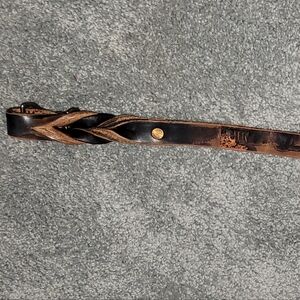 Braided Leather Easten Shorty Dip Die Purse Strap.